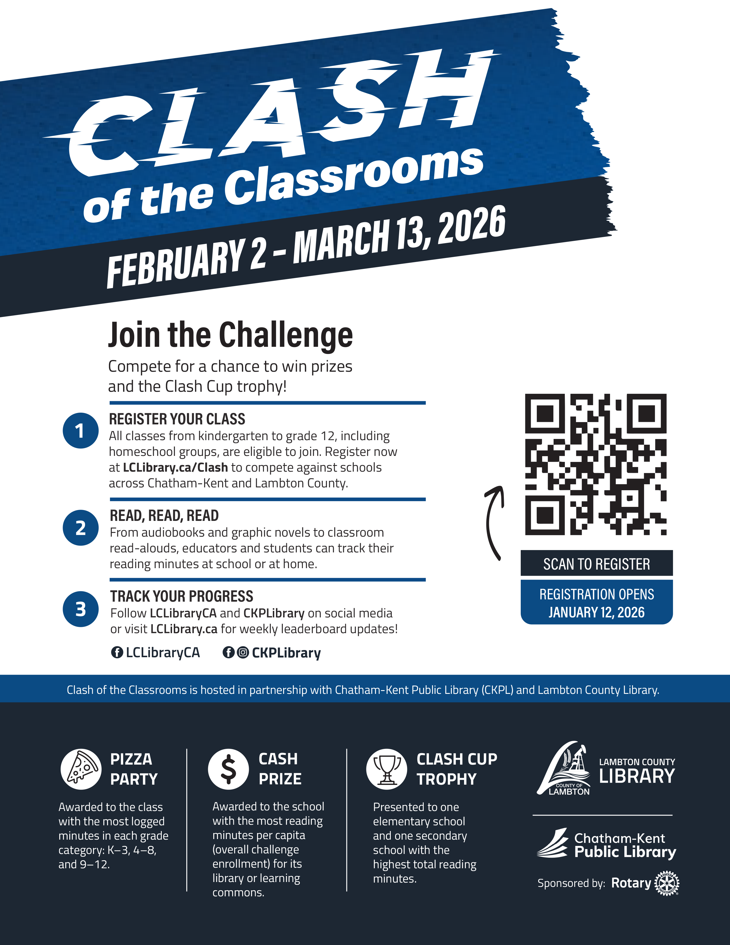 An infographic explaining the Clash of the Classrooms for 2026