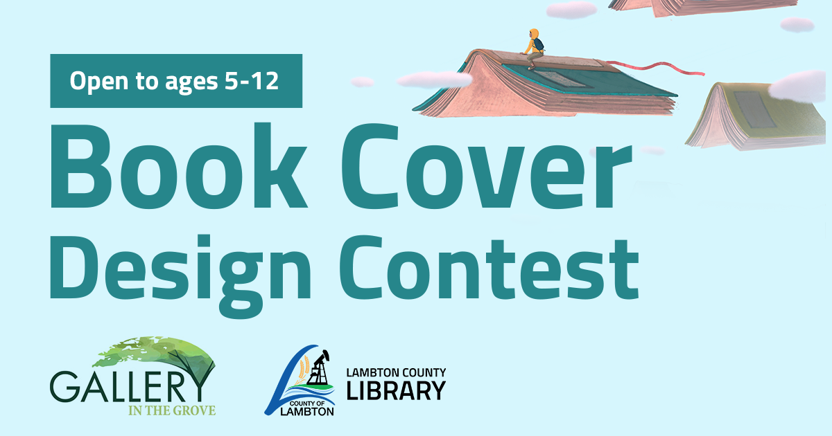 Book Cover Design Contest text with images of books