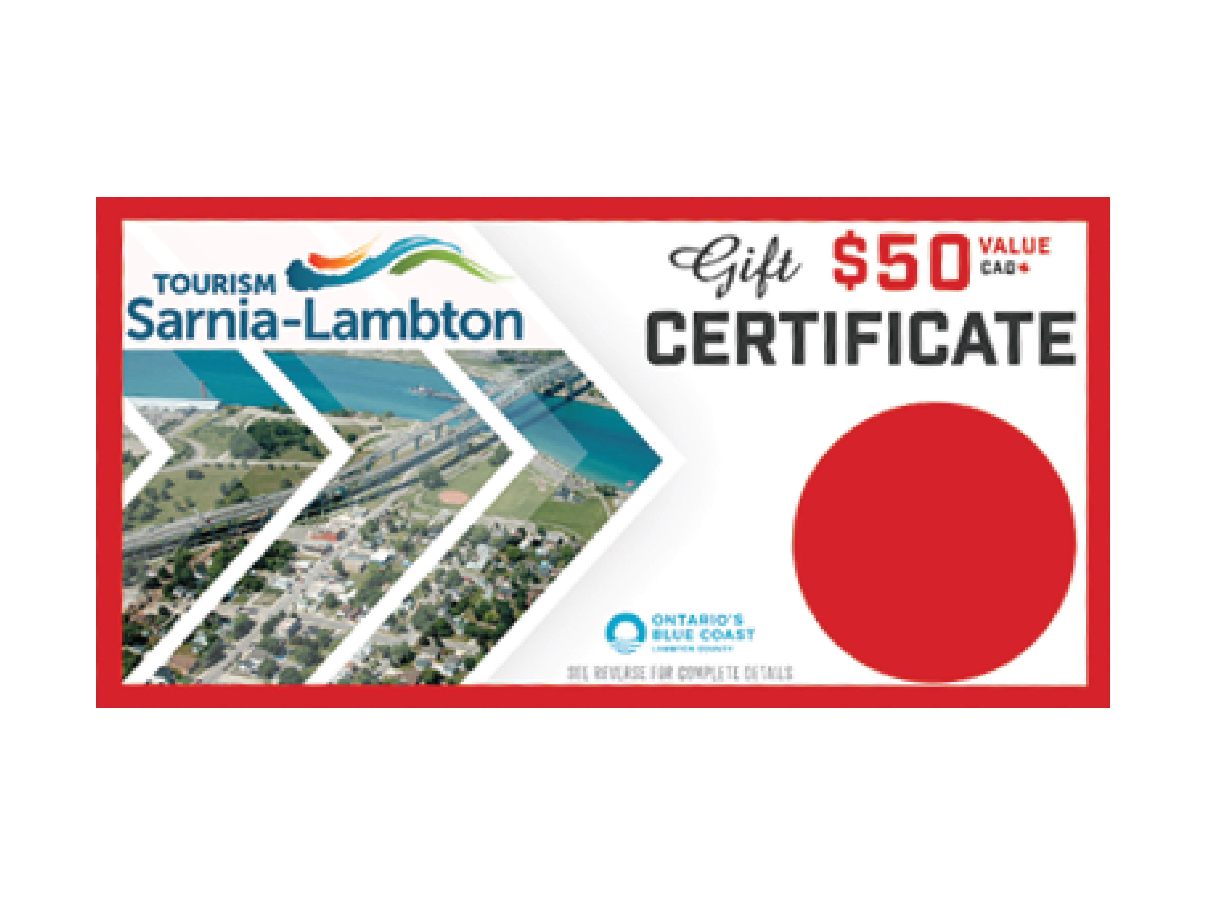 Tourism Sarnia Lambton gift certificate